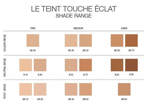 ysl touche eclat shades|ysl touche eclat colour chart.